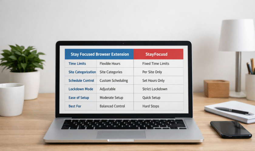 Stay Focused Browser Extension vs StayFocusd