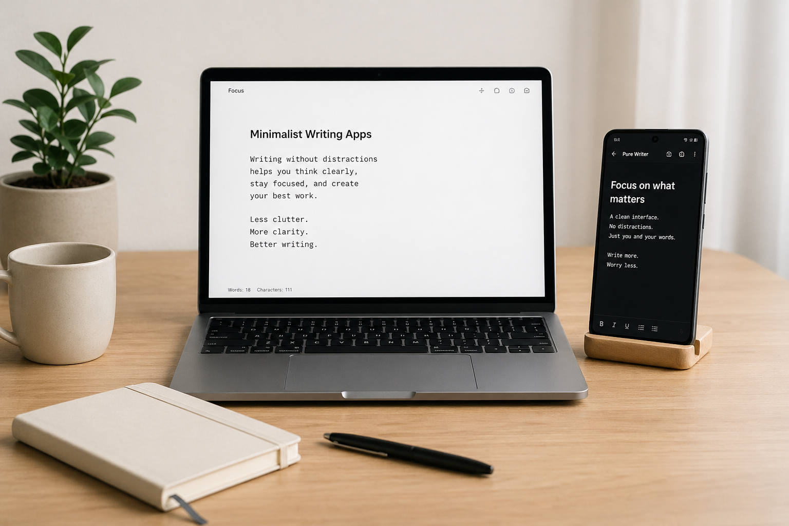 Minimalist Writing Apps for Android and PC